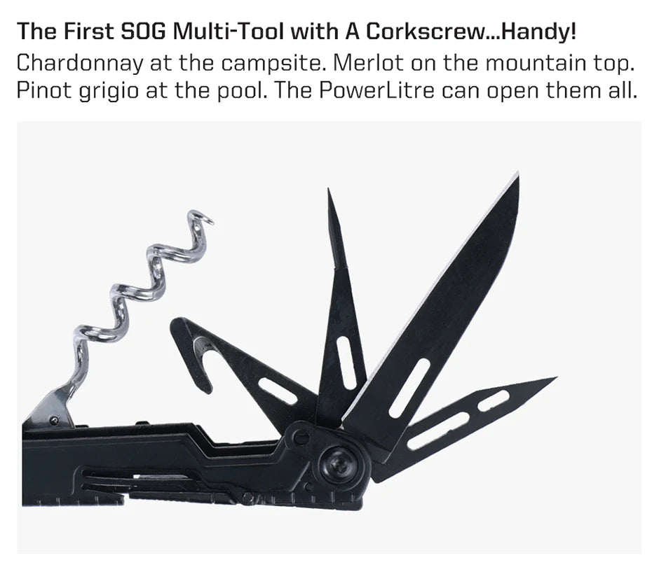 SOG PowerLitre 19 Function Stainless Steel Compact Multitool