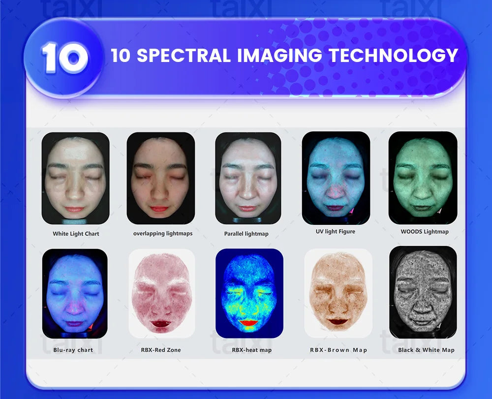 AI Skin Analyzer For Beauty Salons With 10 Spectrum Imaging