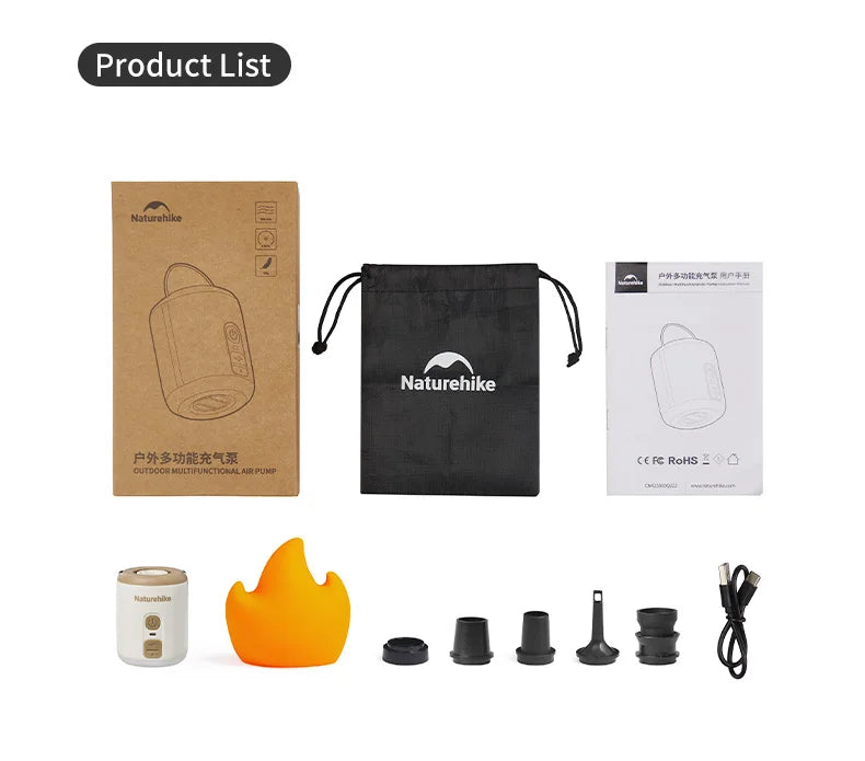 Naturehike Compact Electric Air Pump For Camping Inflatables