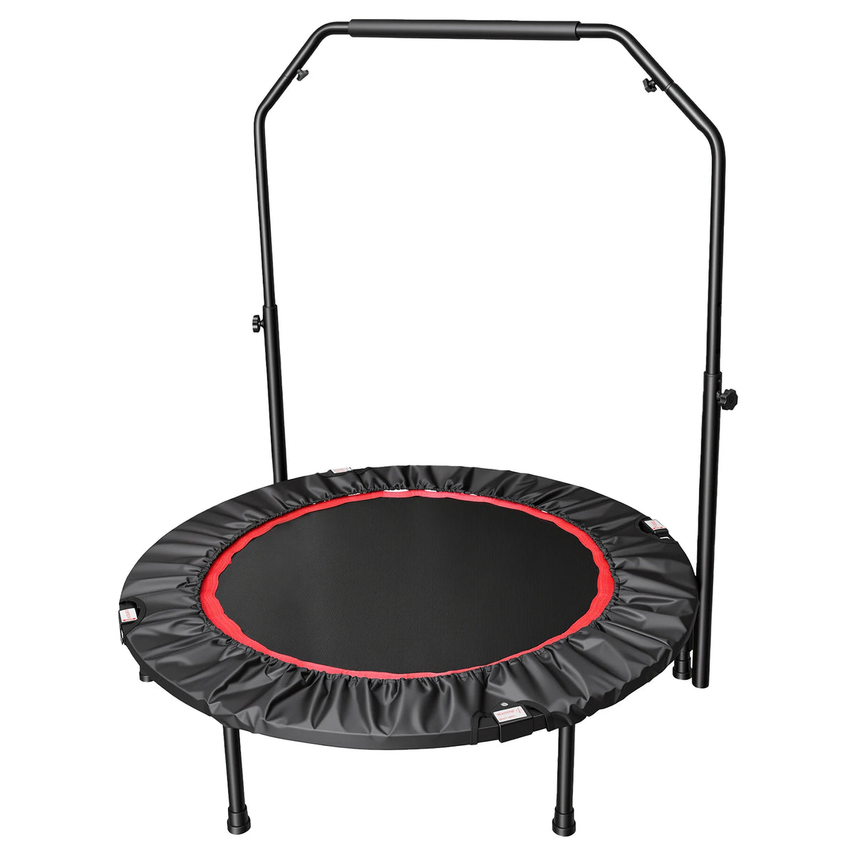 Folding Fitness Rebounder Trampoline with Handlebar for Indoor Cardio