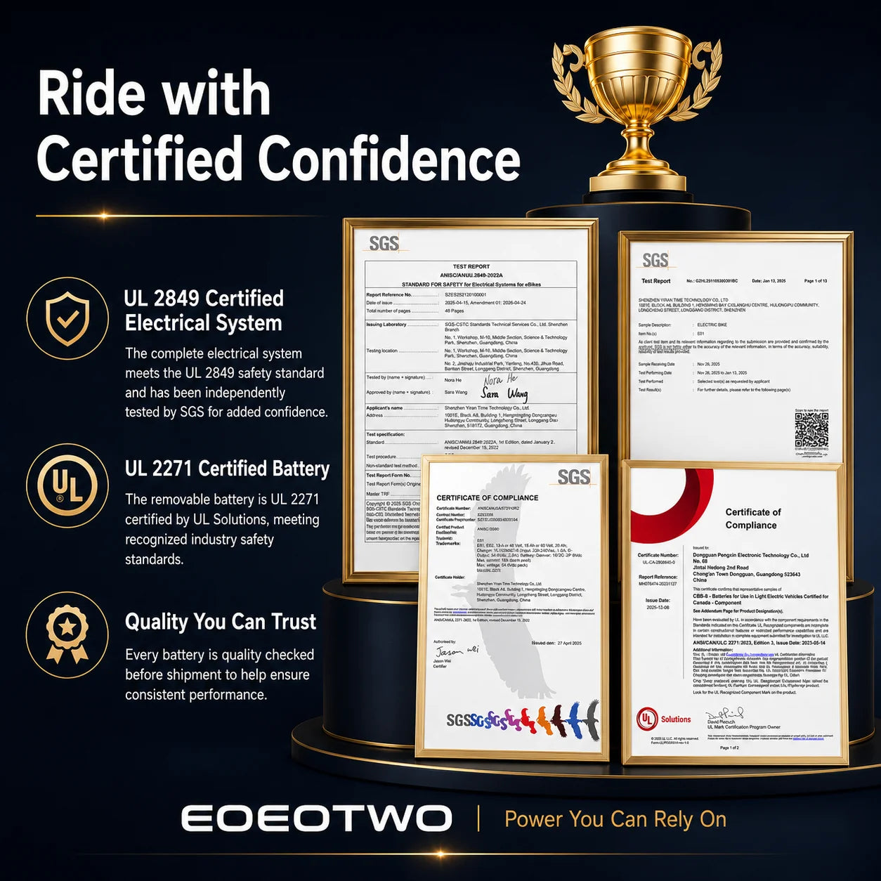 EOEOTWO E01 1000W Fat Tire Electric Bike Adults Extended Range