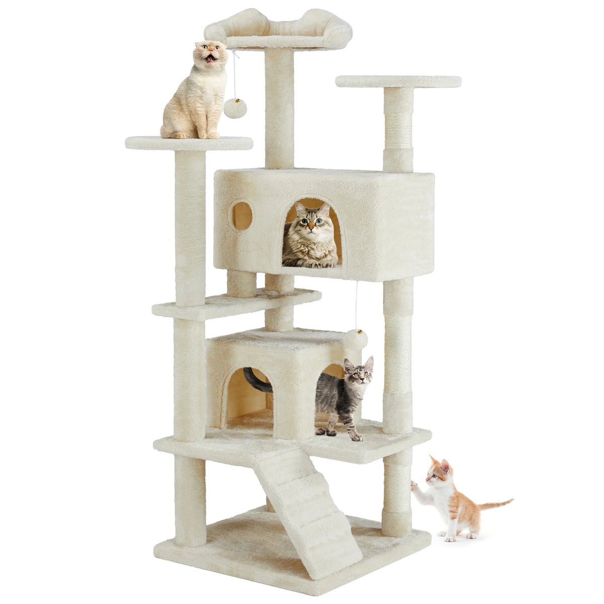 MCQ Multi-Level Cat Tree With Scratching Post Condo Toys