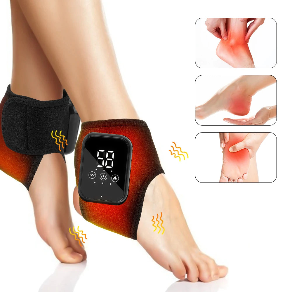 Hailicare Rechargeable Heated Ankle Brace With Vibration Support