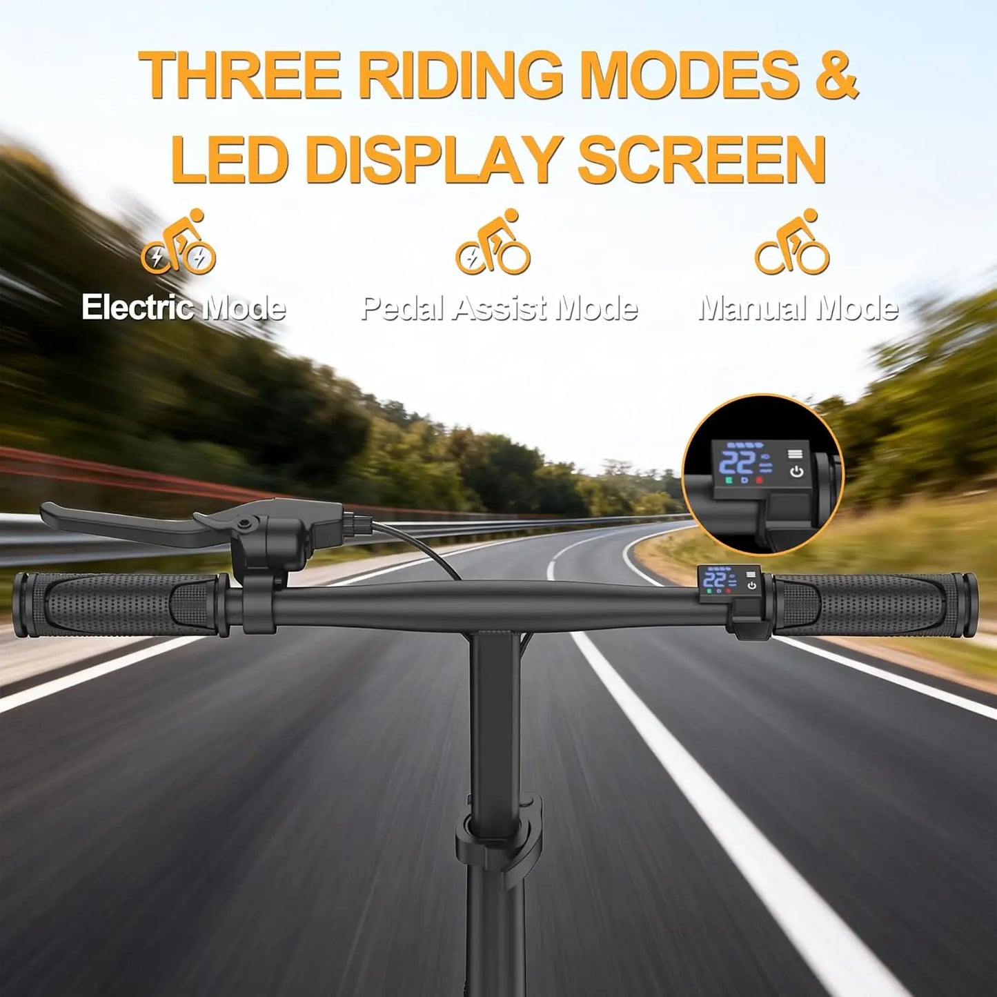 Ladped Foldable Dual Seat Electric Bike With 500W Motor