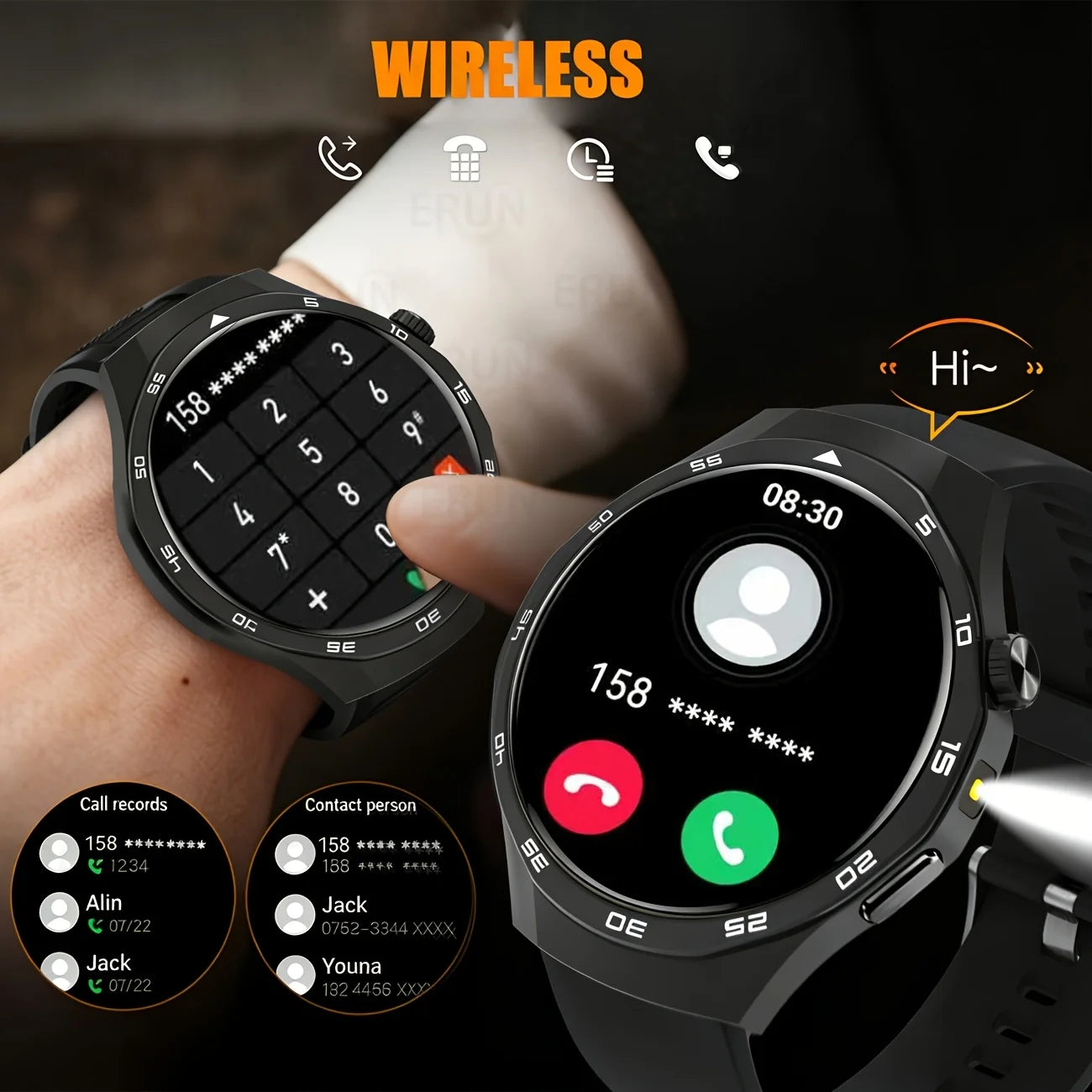 Odelettevcy Smartwatch With Call Function And Multi Sport Tracker