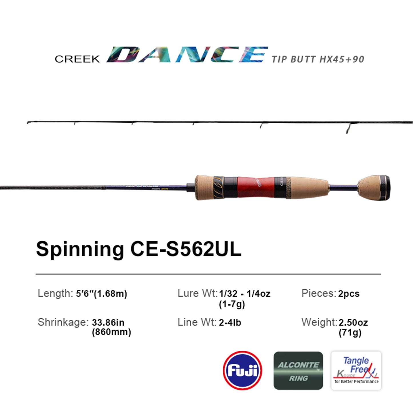 Purelure Creek Dance Ultralight Trout Spinning Rod Fuji Guides