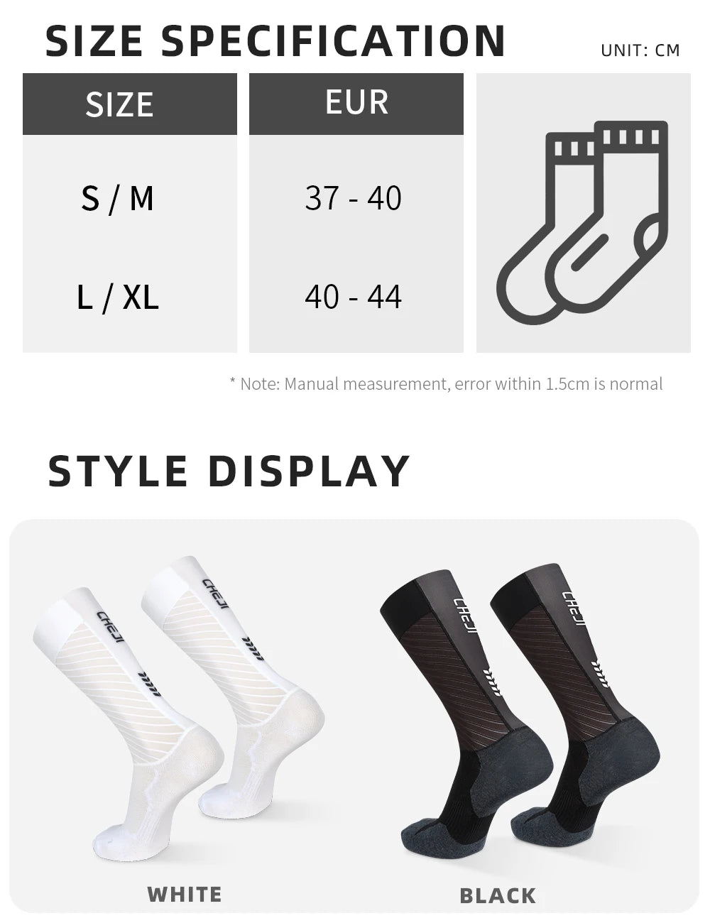 Cheji Unisex Aero Cycling Socks for Athletic Performance