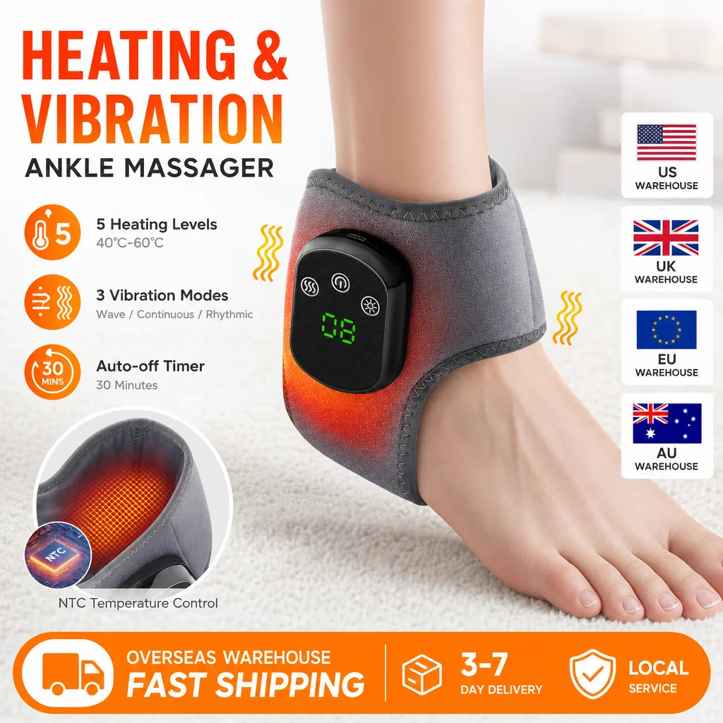 Hailicare Heated Ankle Brace With Five Heat Settings And Vibration