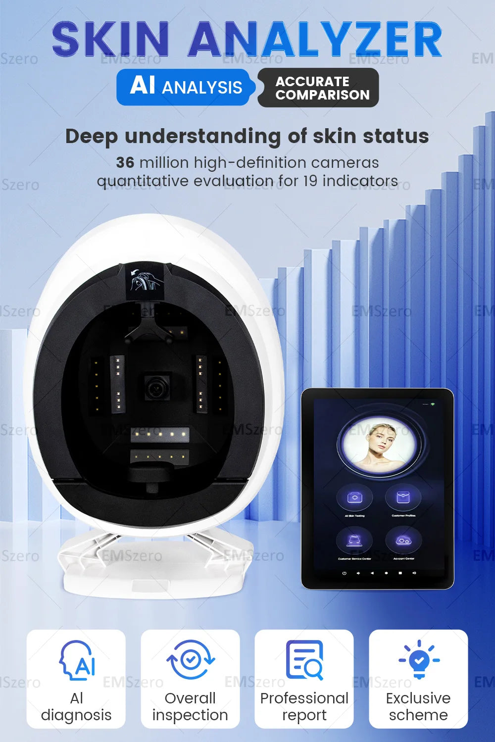 Myoslim 3D Facial Skin Analyzer With Digital Scanner