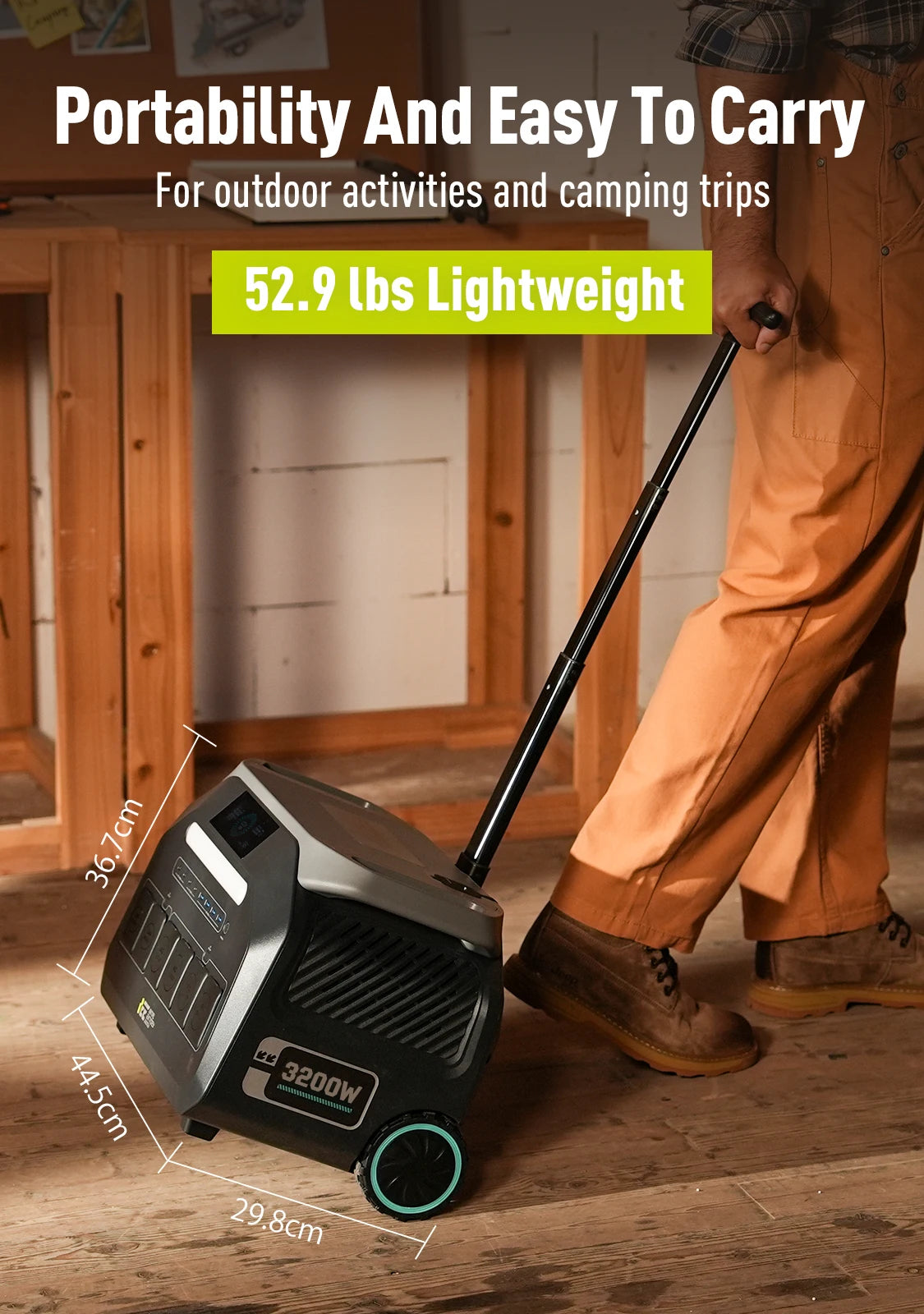 IEE P3200 Portable Power Station 2048Wh Solar Generator