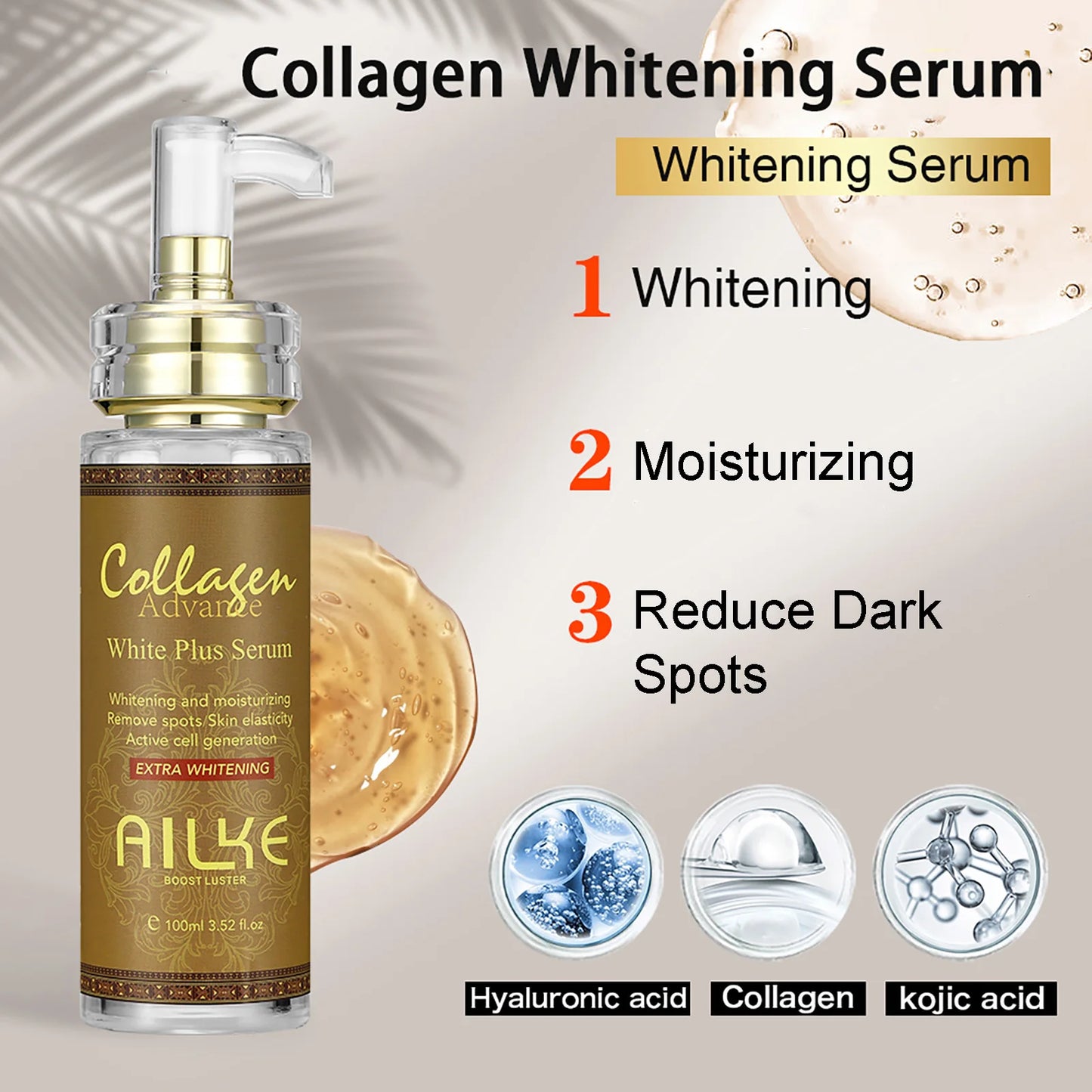 Ailke Organic Collagen Face Serum for Whitening and Moisturizing
