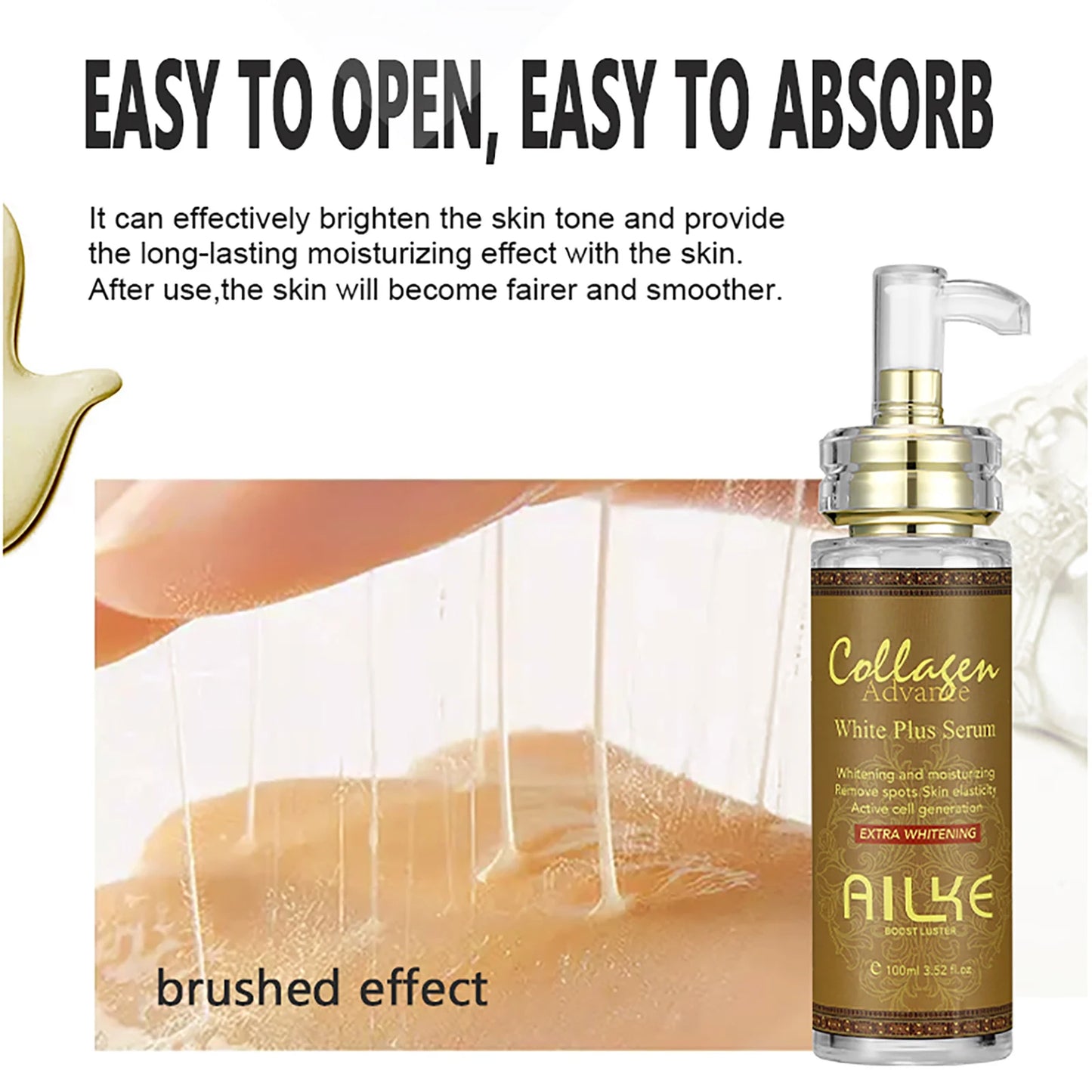 Ailke Organic Collagen Face Serum for Whitening and Moisturizing
