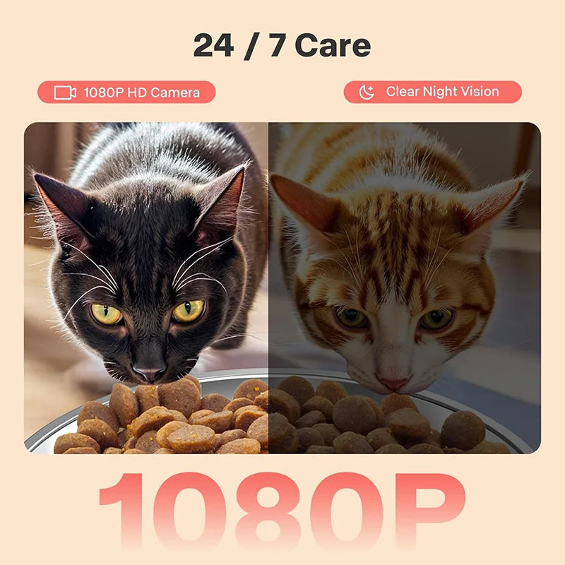 Nityers Smart Automatic Pet Feeder With HD Camera WiFi Control
