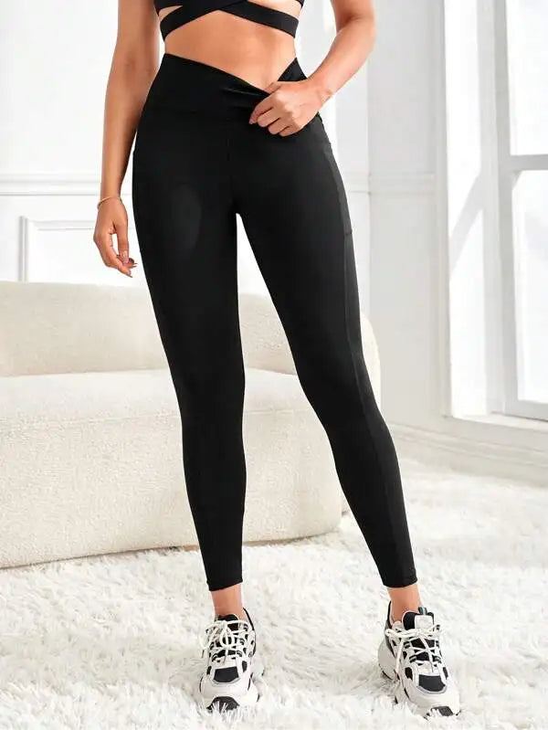 Womens High Waist Yoga Leggings With Pockets Slim Fit Comfort