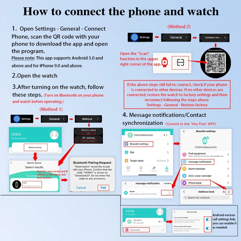 Odelettevcy Smartwatch With Call Function And Multi Sport Tracker