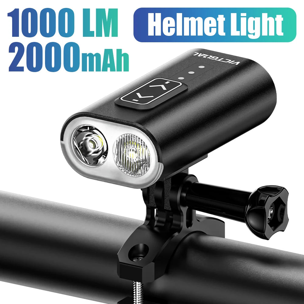 Waterproof 1000 Lumen LED Bike Headlight for Helmet or Handlebar