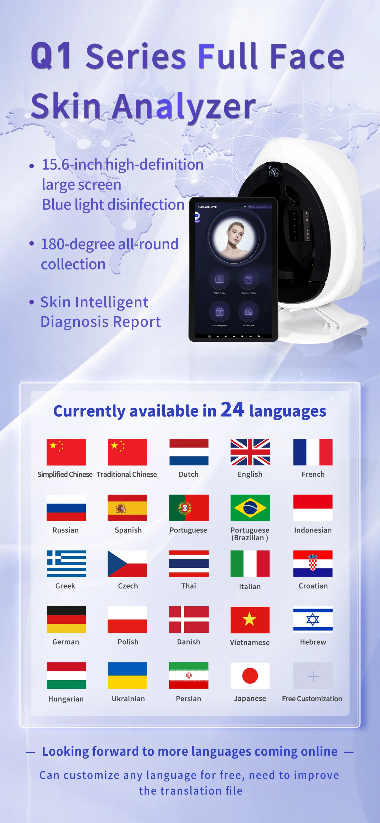 Myoslim 3D Facial Skin Analyzer With Digital Scanner