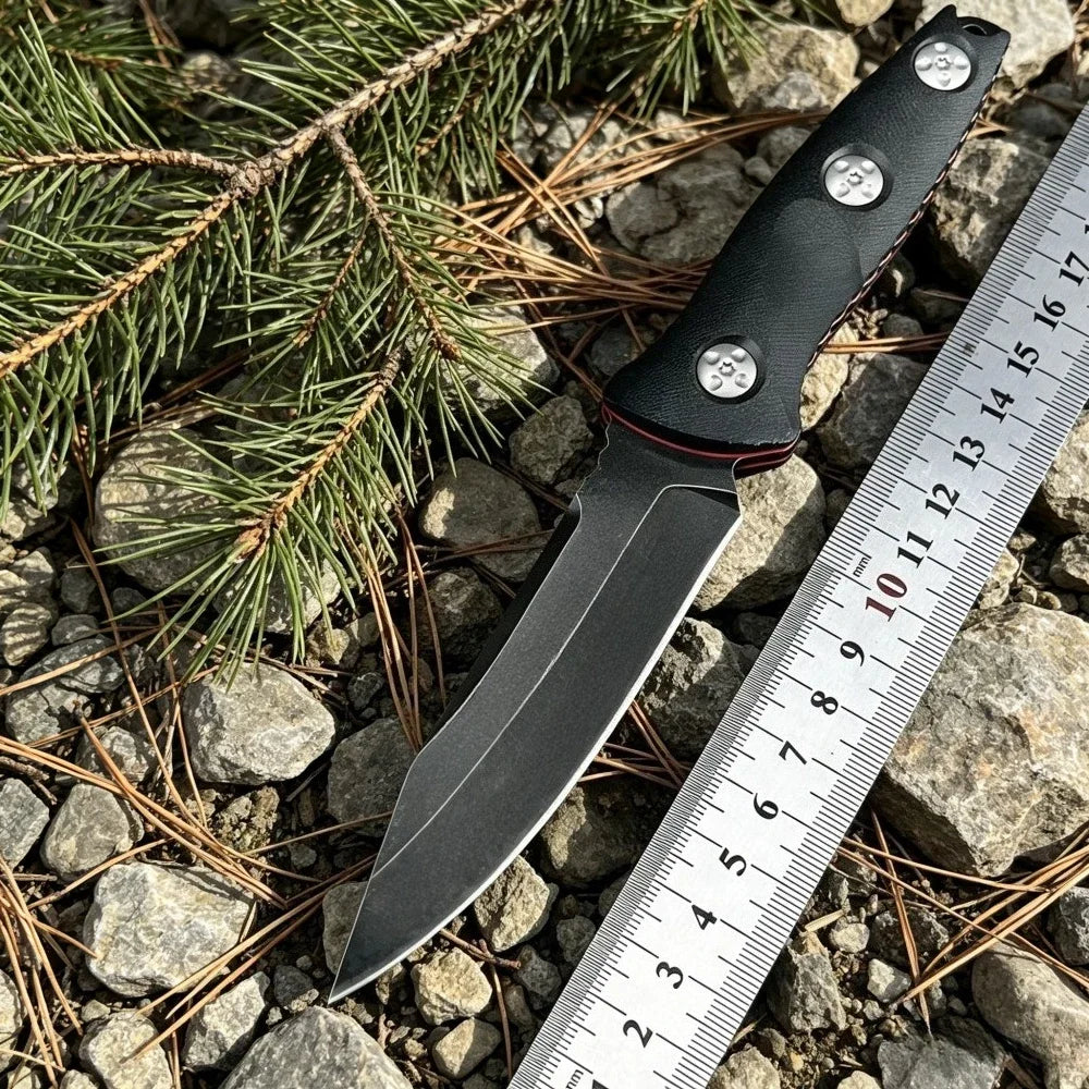 Premium 7Cr13Mov Fixed Blade Knife With G10 Handle And Sheath
