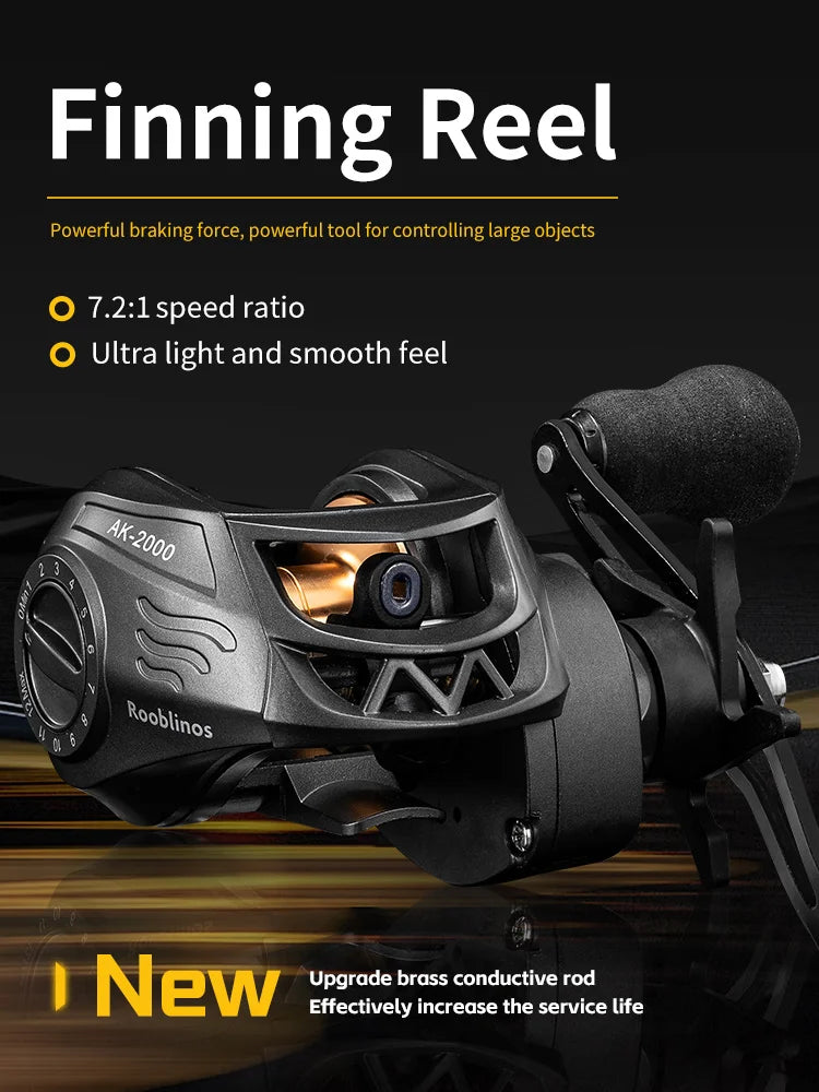 Rooblinos Ak Spinning Fishing Reel Featuring Durable Materials For Angling