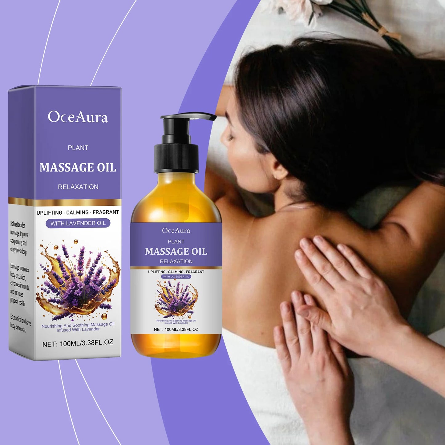 Lavender Essential Oil Massage Oil For Soothing Skin And Relaxation