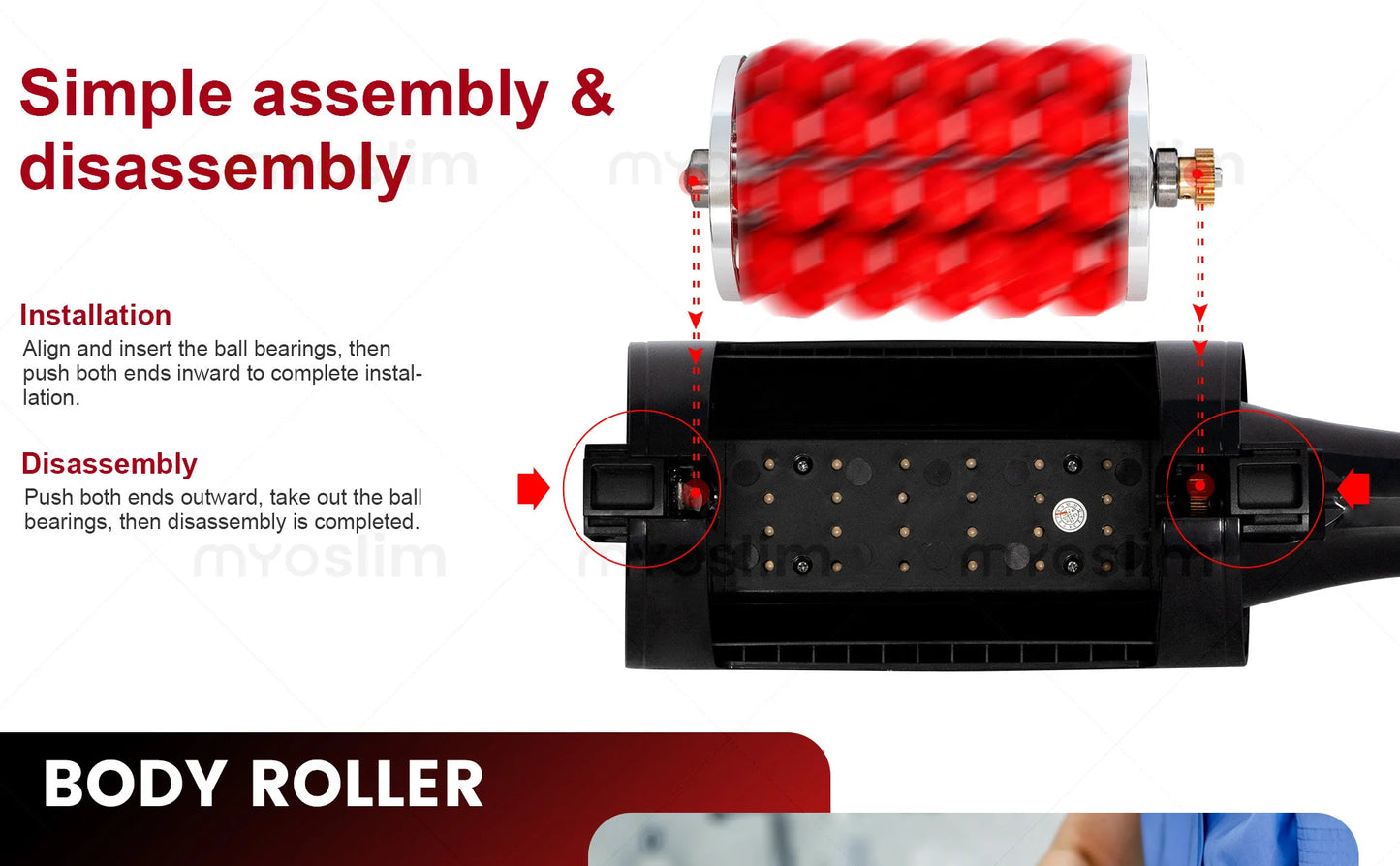 MYOSLIM EMS Vacuum Inner Ball Roller Massager For Body Slimming