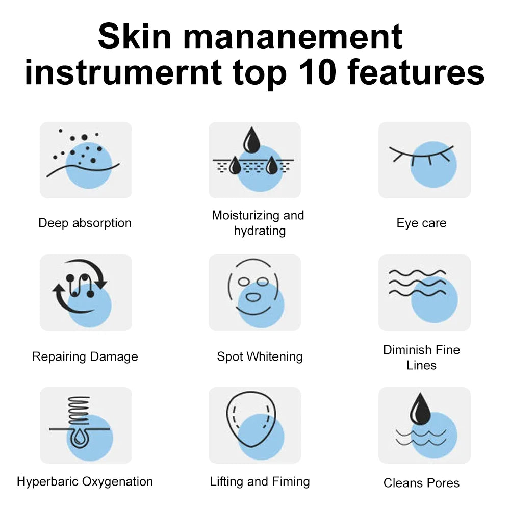 AOKO 10-In-1 Bubble Facial Skin Care Hydrogen Purification Machine