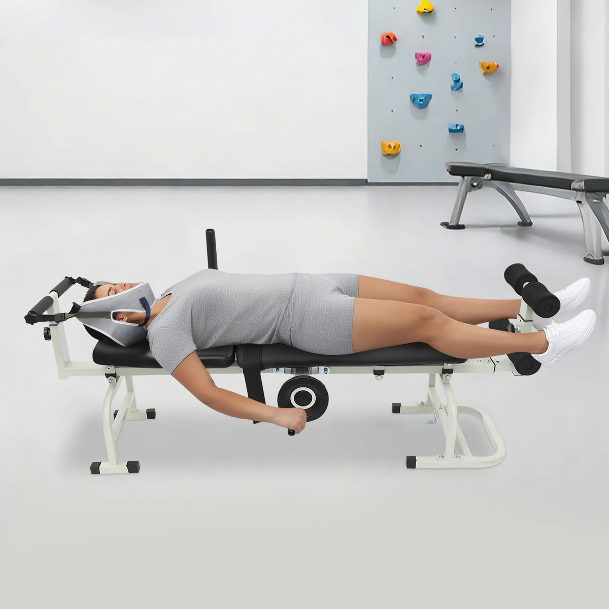 Adjustable Cervical Lumbar Traction Bed For Neck And Back Stretching