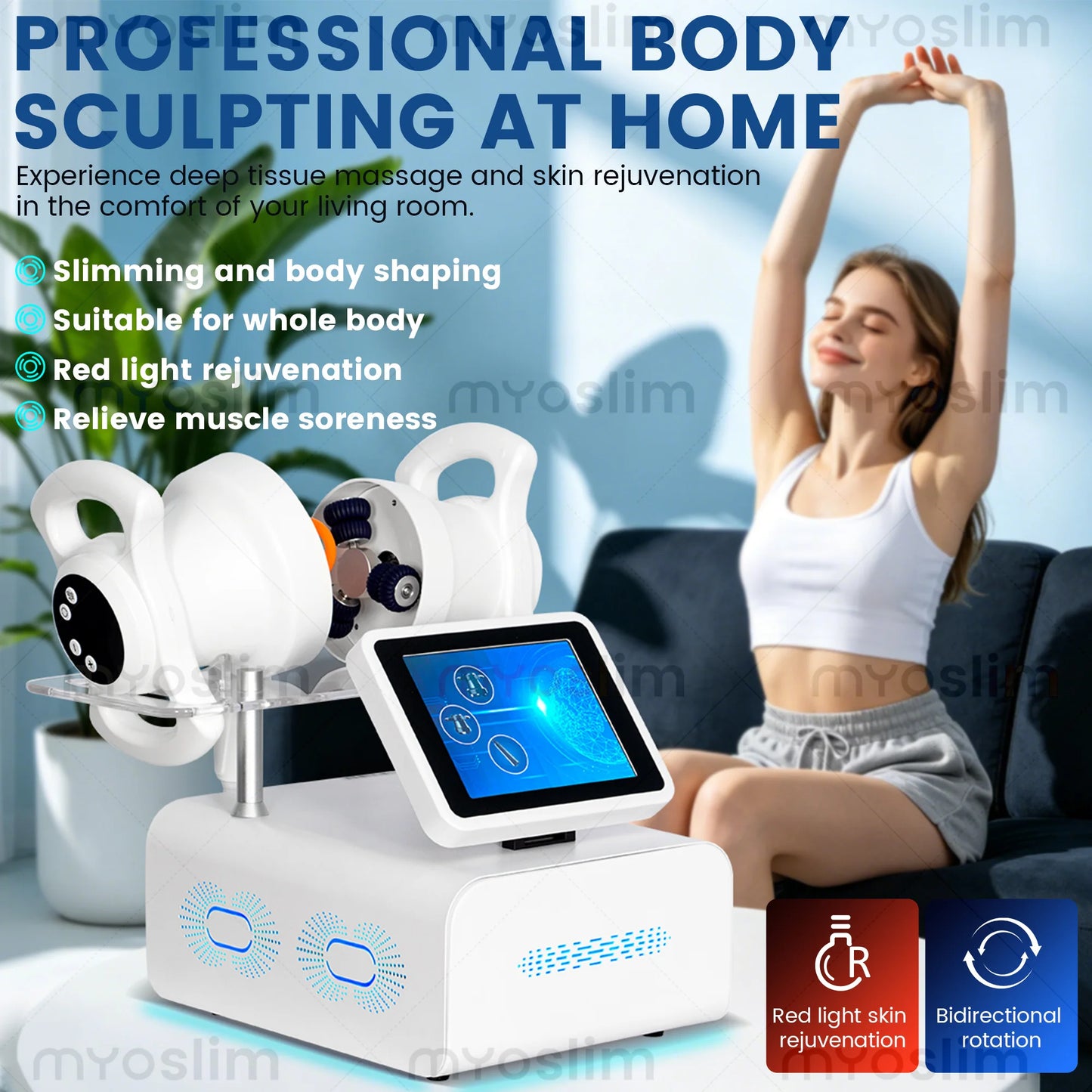 MYOSLIM 360 Degree Rotation Body Contouring Roller Massager
