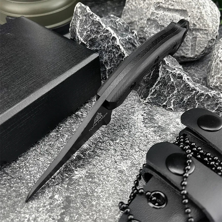 DIY Supplies Outdoor Knife With G10 Handle 8Cr13Mov Blade Camping