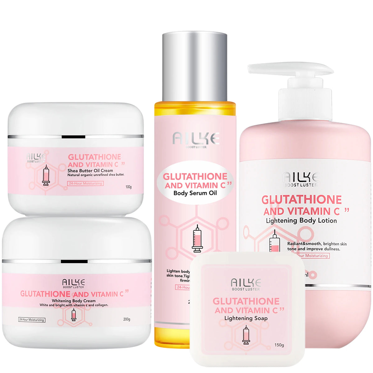 Ailke Glutathione Vitamin C Whitening Body Care Kit Set