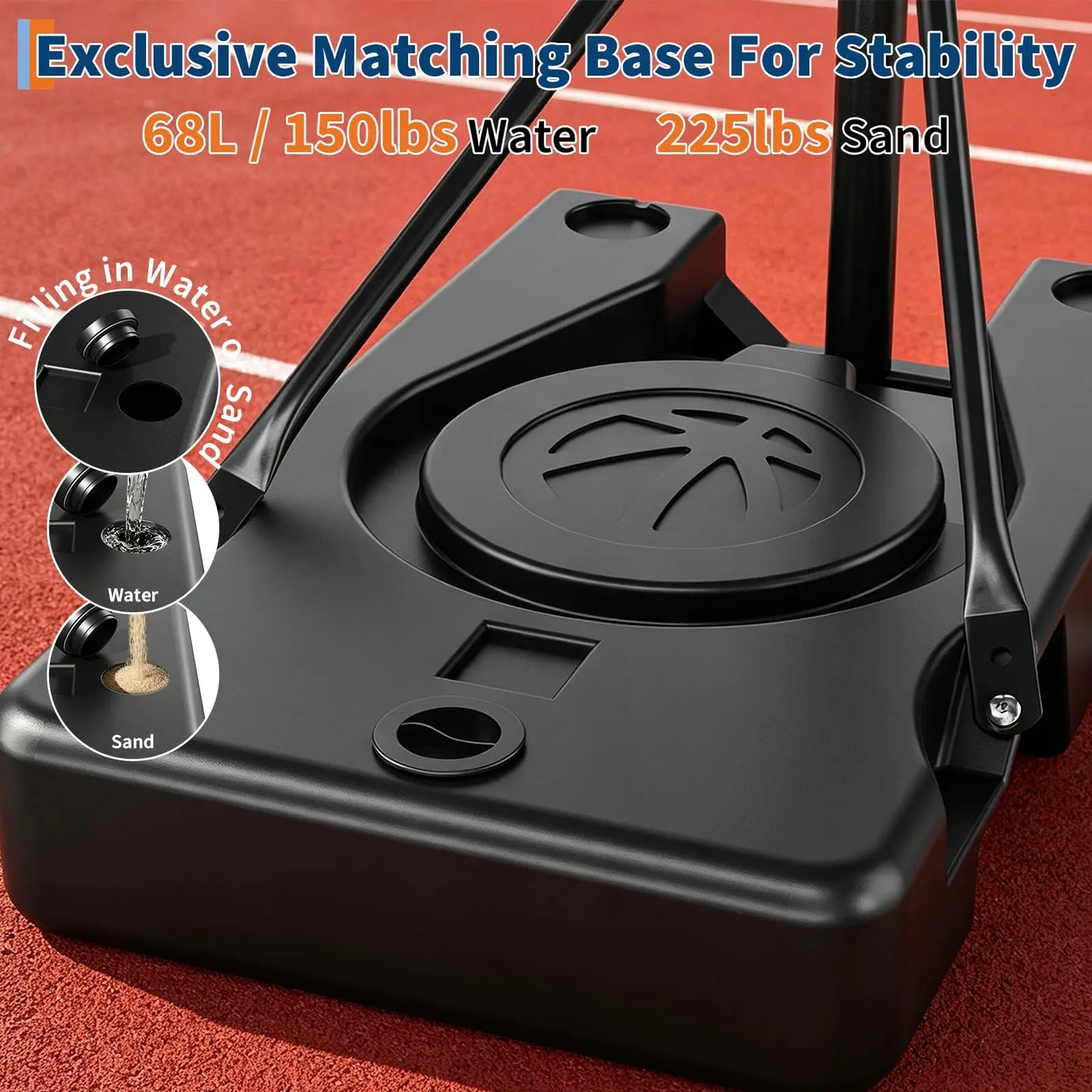 HiMiss Portable Basketball Hoop Adjustable Outdoor Family Game System