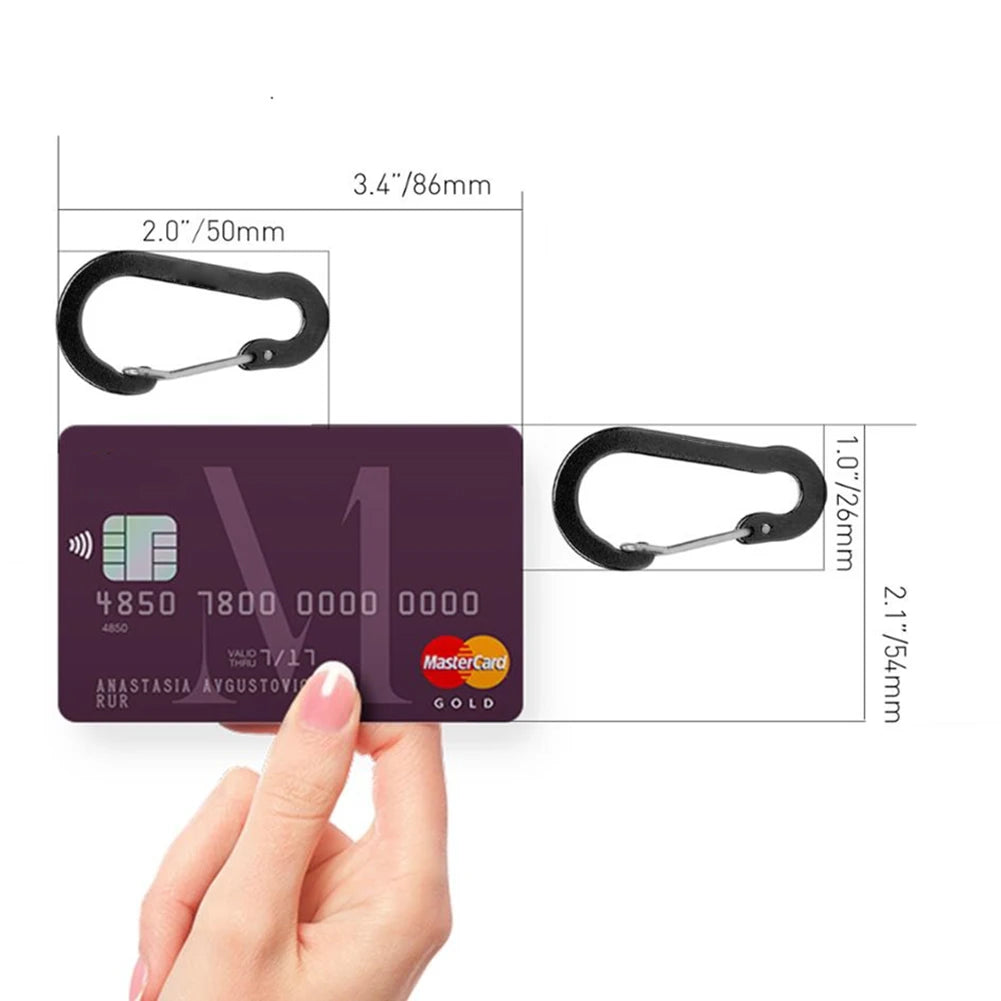 West Biking 6Pcs D Shape Carabiner Set for Outdoor Use