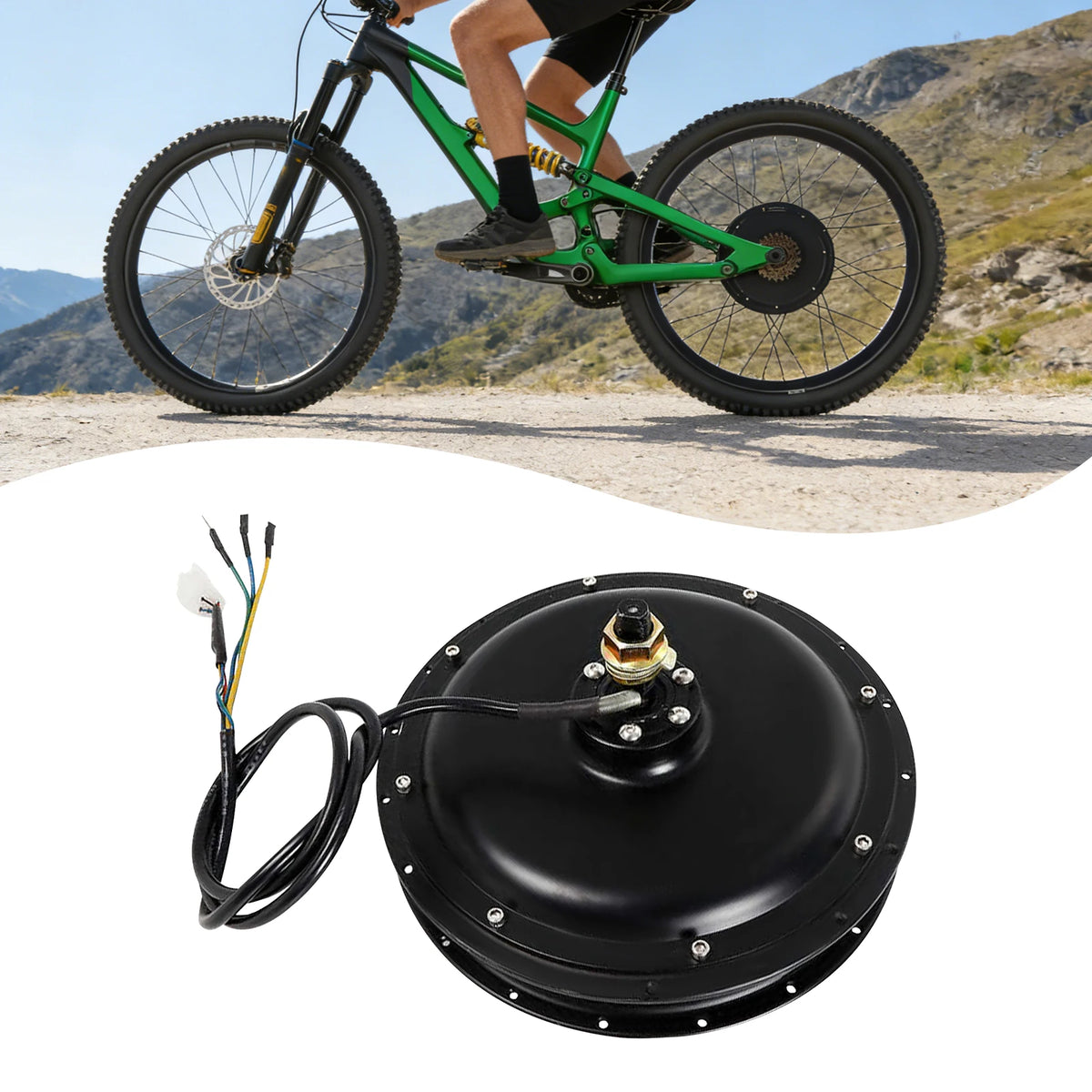 Bymaocar Electric Brushless Bicycle Motor Rear Wheel Conversion Kit
