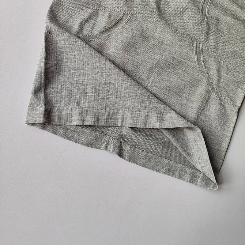 Women's Seamless Yoga Top Round Neck Long Sleeve Fitness Shirt