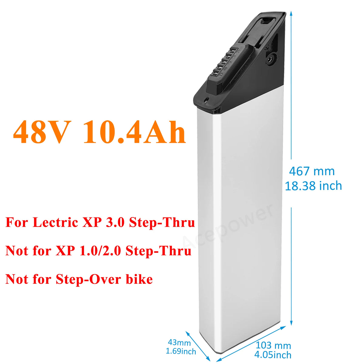 ACEBEI-POWER Replacement Battery for Lectric XP 3.0 Step-Thru Electric Bike