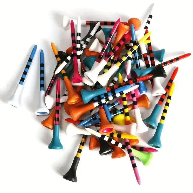 Unbreakable Golf Tees With Rubber Heads for Reduced Friction