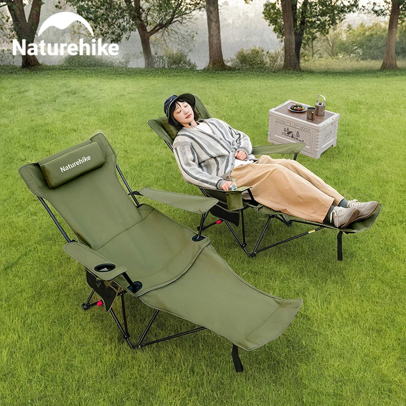 Naturehike Adjustable Folding Reclining Camping Chair With Footrest