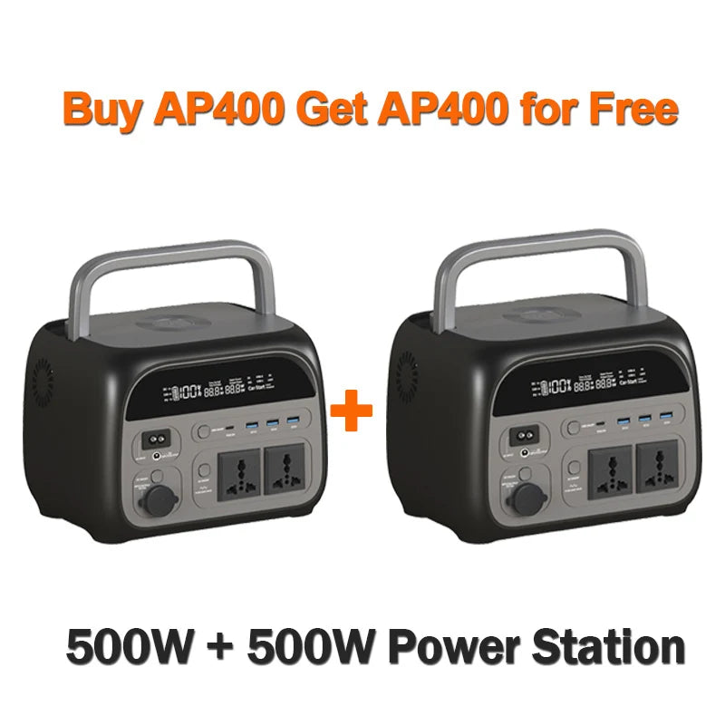 Ctolity 500W Portable Power Station Solar Generator With LiFePo4 Battery
