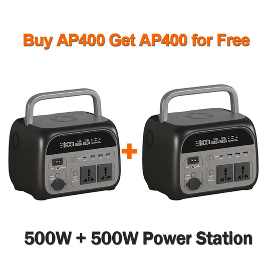 Ctolity 500W Portable Power Station Solar Generator With LiFePo4 Battery
