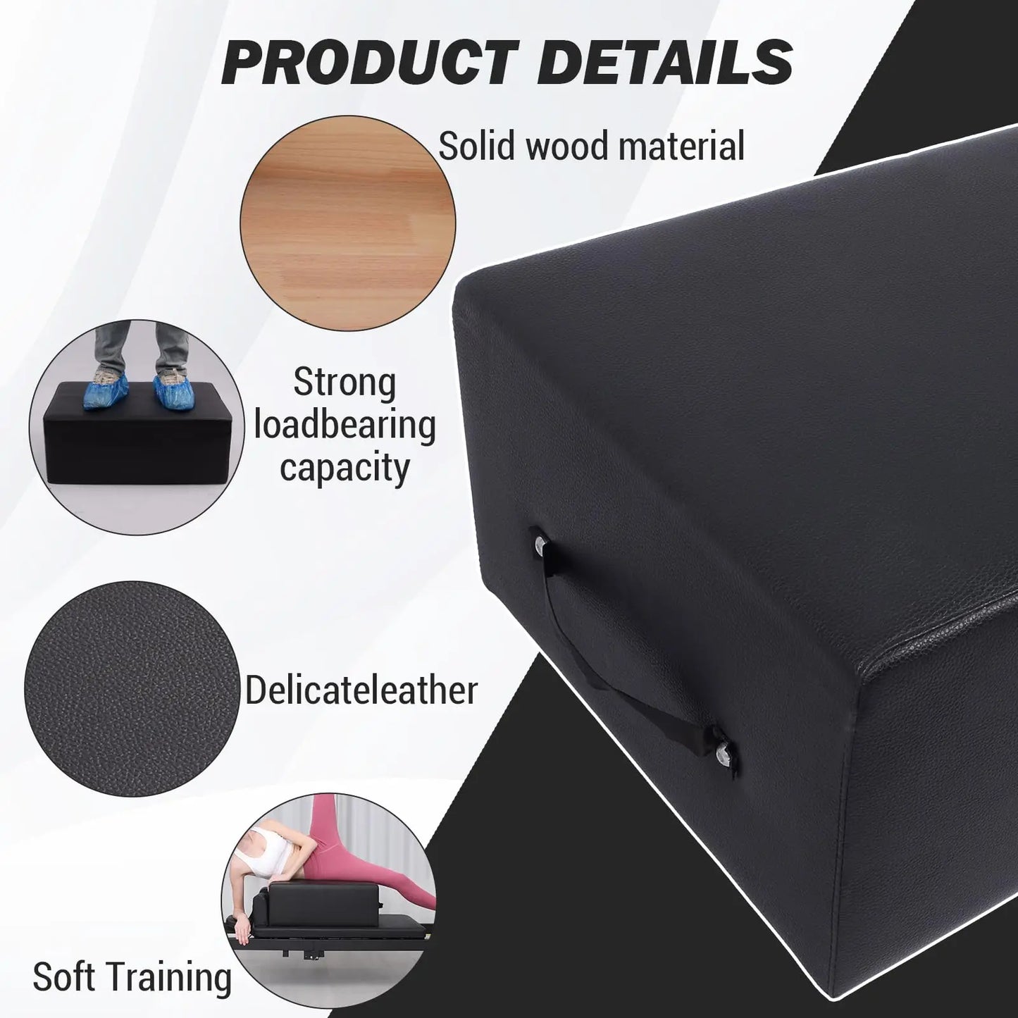 HiMISS Portable Pilates Reformer Sit Box For Home Workouts And Stretching
