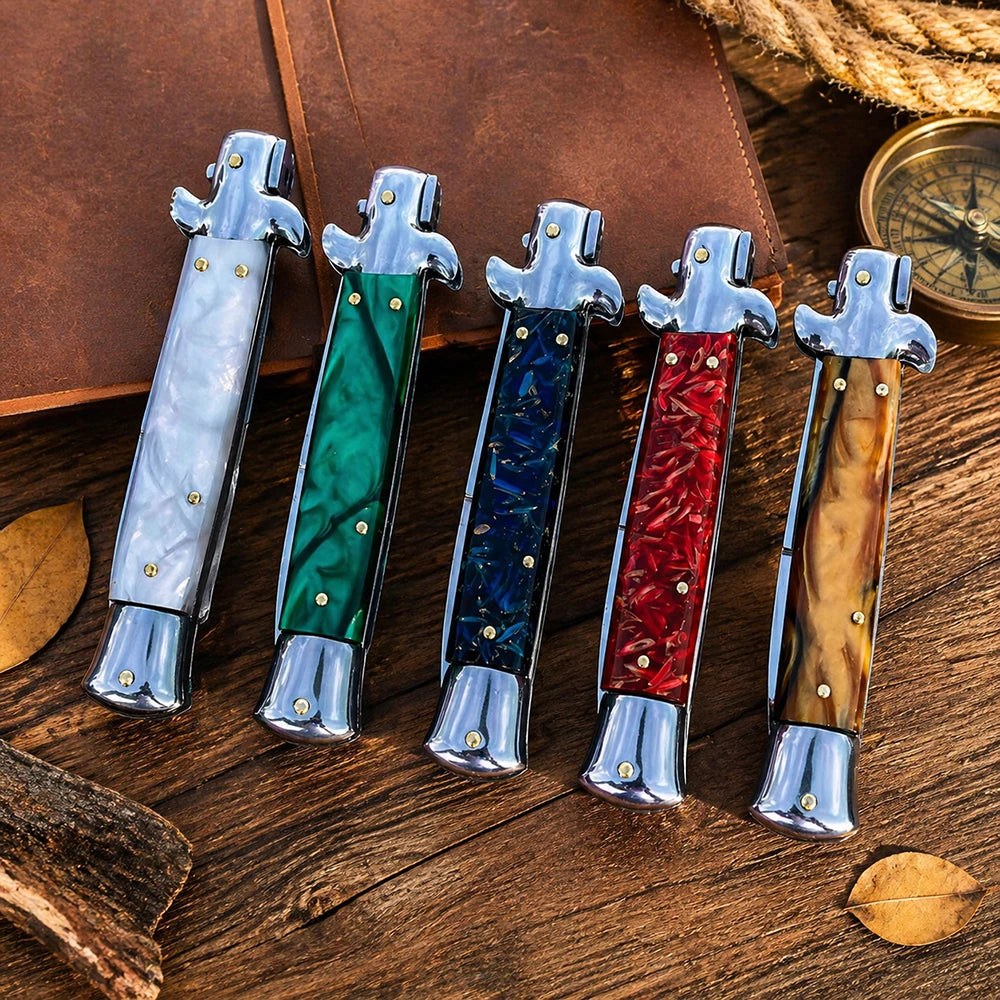 Stainless Steel Folding Pocket Knife For Camping Hiking And Fishing