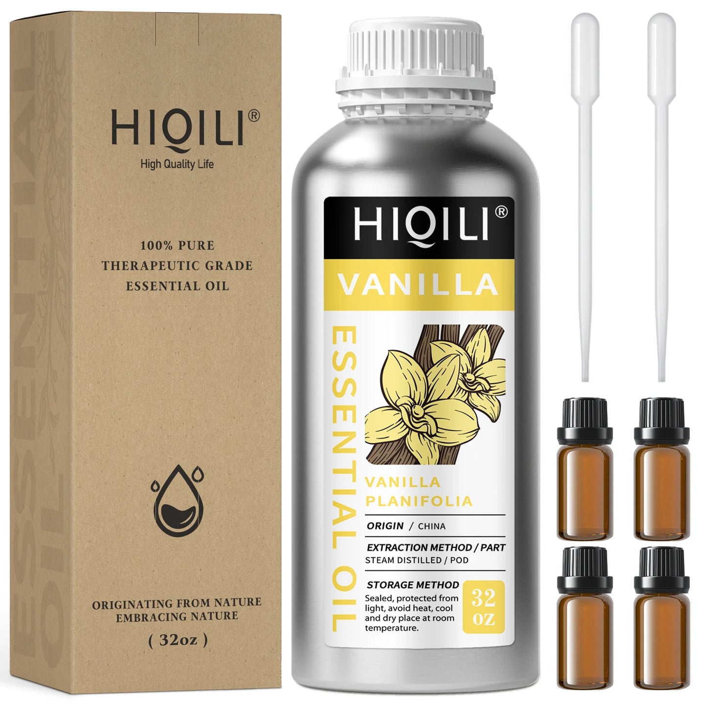 HIQILI 1000mL/32oz Vanilla Rosemary Lemongrass Essential Oil for Aromatherapy Diffusers Massage Skin Care Gifts Wholesale