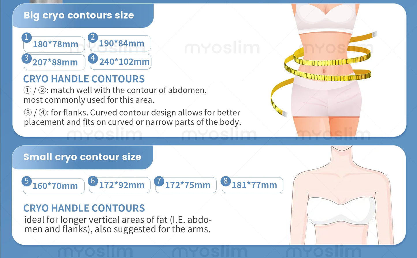 MYOSLIM Multi-Function Body Shaping Device With 8 Silicone Heads Ultrasonic