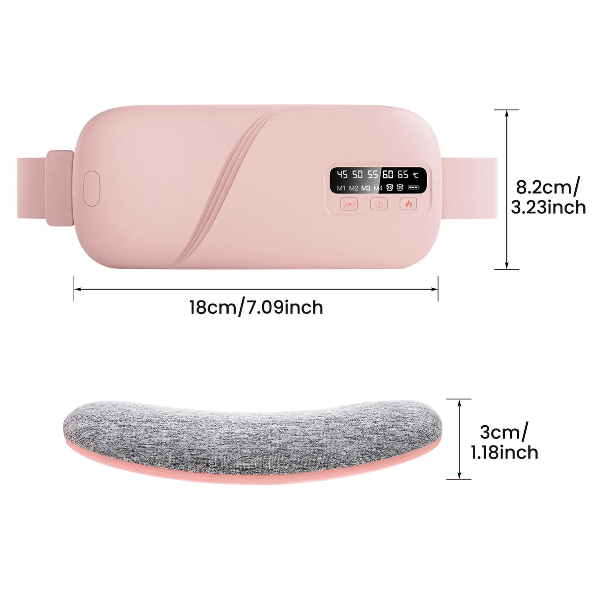 PASTSKY Electric Heating Vibration Waist Massage Belt for Period Relief