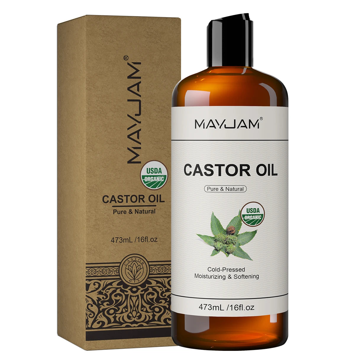 MAYJAM Pure Castor Oil And Fractionated Coconut Oil For Skin