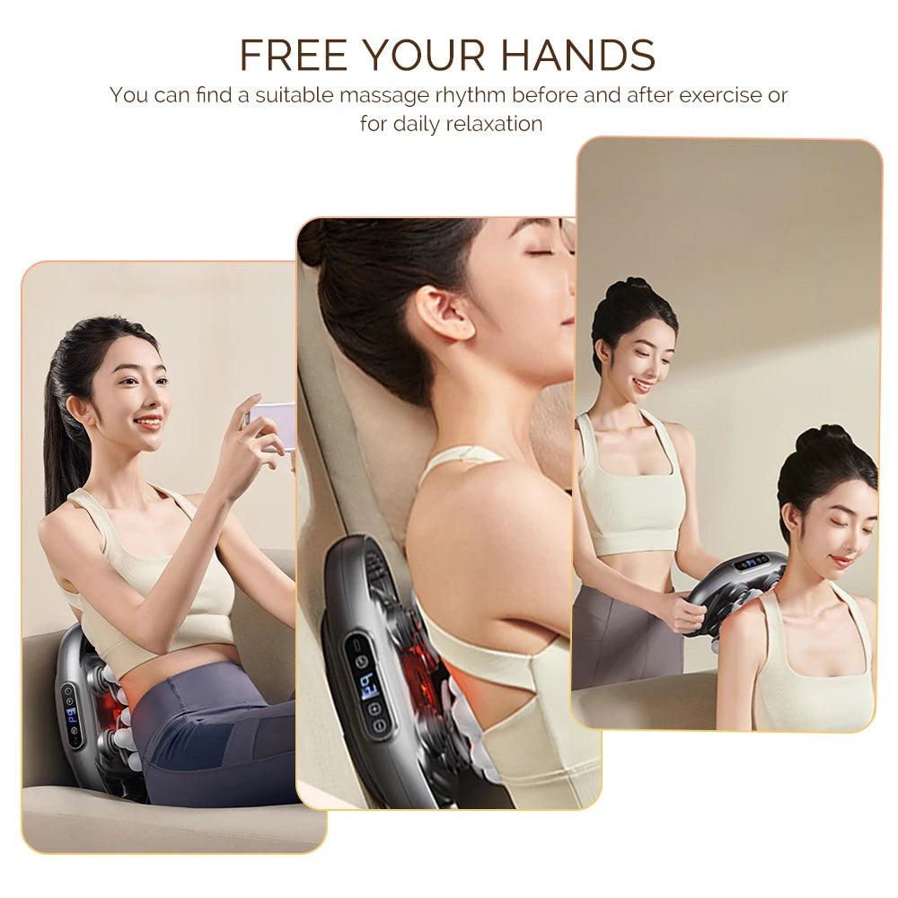 Foreverlily 16 Head Fascia Gun Full Body Massager With 9 Modes