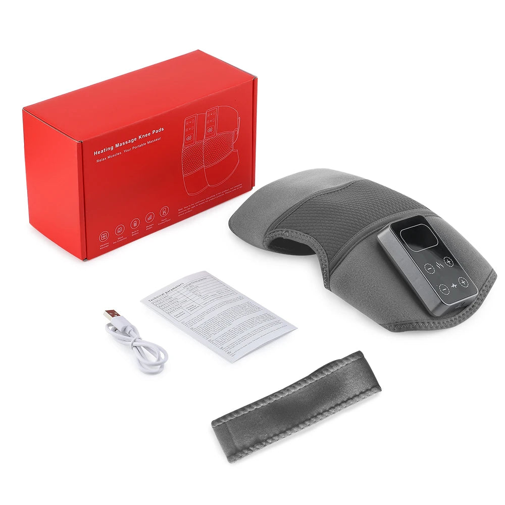 Hailicare Heated Knee Massager With Vibration And Cordless Heat Therapy