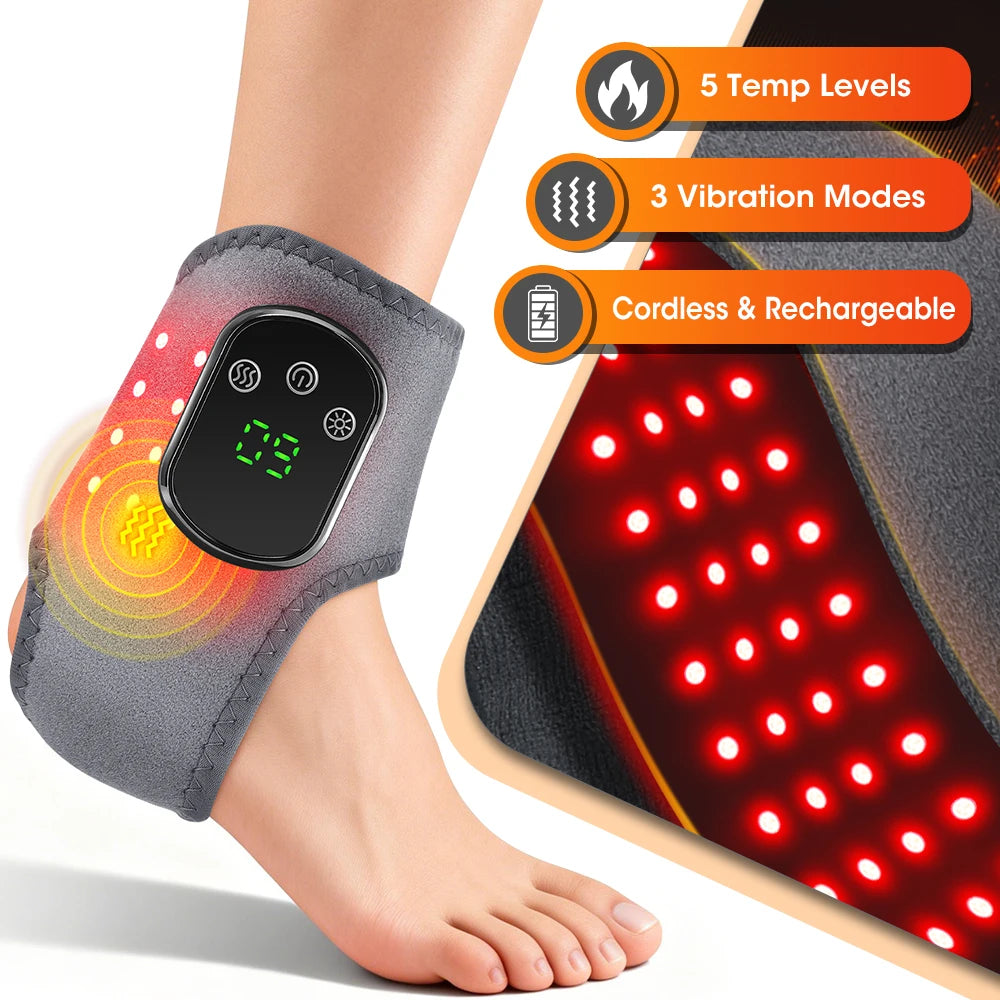 Hailicare Red Light Ankle Massager With Heat And Vibration