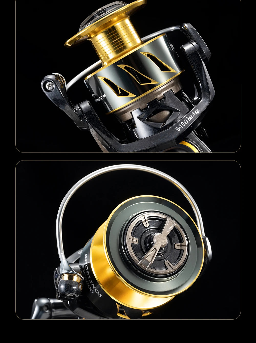 ROOBLINOS Saltwater Spinning Reel for Surf Fishing Aluminum Construction