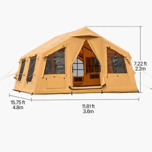 Vevor Inflatable Glamping Tent With Pump And Stove Jack